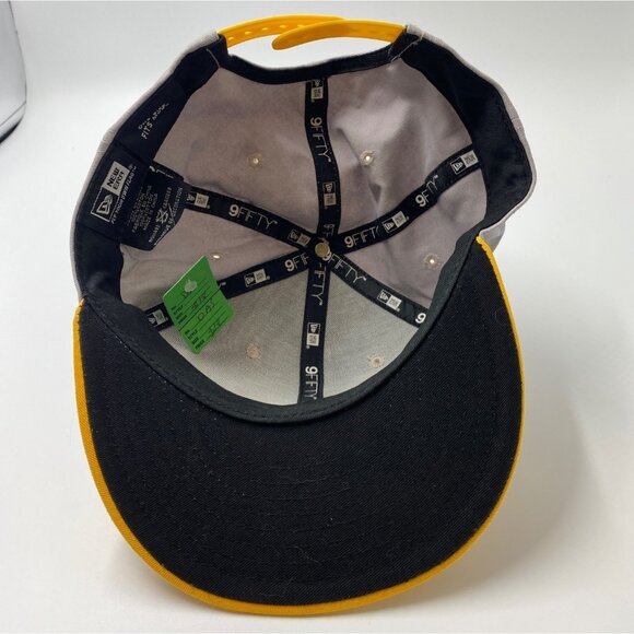 New Era Gray & Yellow "Kicks" Snapback Hat With Embroidered Design - Picture 8 of 8